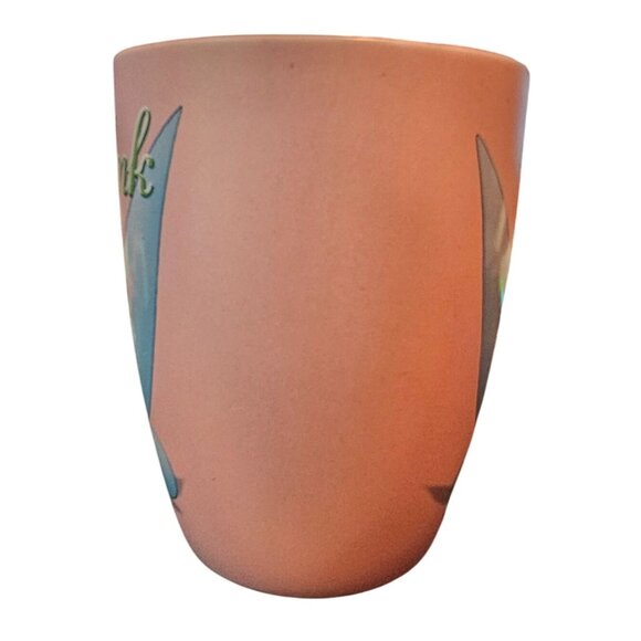 Disney Store Tinkerbell Mug Pink Tink 16 Oz Exclusive Flower Bouquet Tinker Bell - Picture 5 of 8